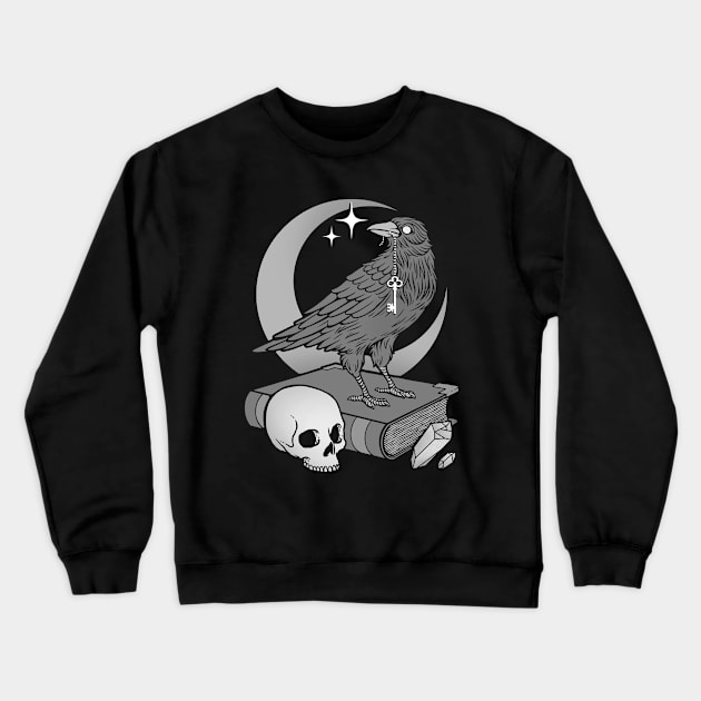 Occult Crow Crewneck Sweatshirt by Deniart